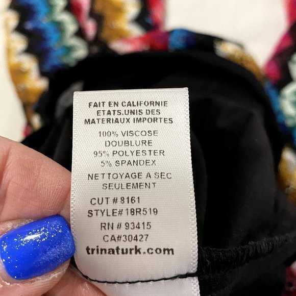 Trina Turk Penelope Wide Leg Pants Boho Beach Summer Vacation Multicolor Crochet - Picture 11 of 14